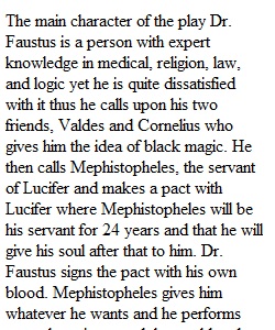 Dr. Faustus Play Analysis